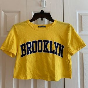 Bright Yellow Zara Crop Top Size S